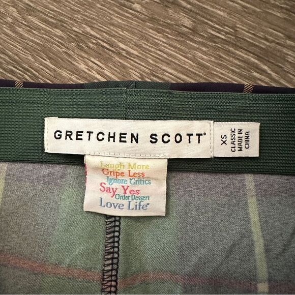 Gretchen Scott GripeLess Pull On Pant - Plaidly Cooper - Picture 3 of 9